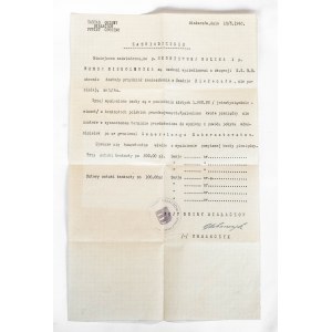 Generalna Gubernia, Zaświadczenie umożliwiające wymianę pieniędzy. Kielce, Opoczno, Białaczów 1940