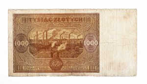 Polen, PRL (1944-1989), 1000 ZŁOTYCH 15.01.1946, Serie A