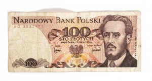 Polen, PRL (1944-1989), 100 ZŁOTYCH 17.05.1976, Serie AD