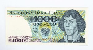 Poľsko, PRL (1944-1989), 1000 ZŁOTYCH 1.06.1982, séria FA