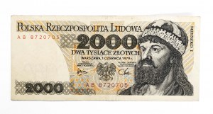 Poľsko, PRL (1944-1989), 2000 ZŁOTYCH 1.06.1979, séria AB