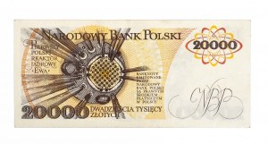 Pologne, PRL (1944-1989), 20000 ZŁOTYCH 1.02.1989, série AG