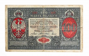 Generalne Gubernatorstwo Warszawskie, 100 marek polskich 9.12.1916, jenerał, Seria A.