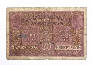 General Government of Warsaw, 20 Polish marks 9.12.1916, jeneral, Series A.