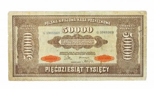 Poland, Second Republic (1918-1939), 50000 POLISH MARKS, 10.10.1922, Series G.