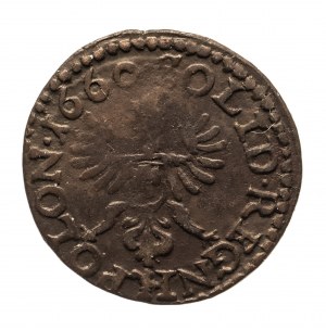Poland, Jan II Casimir Vasa (1648-1668), copper shilling (boratine) 1660 T.L.B., Ujazdów