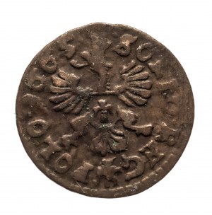 Poland, Jan II Casimir Vasa (1648-1668), copper shilling (boratine) 1665 T.L.B., Ujazdów