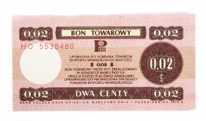 PEWEX 2 cents 1979 - HO - non annulé, grand