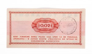 PEWEX 2 centesimi 1969 - FO - cancellato