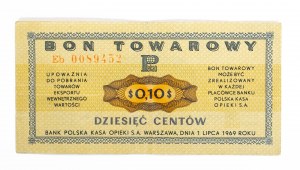 PEWEX 10 centów 1969 - Eb - kasowany