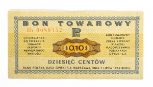 PEWEX 10 centů 1969 - Eb - vymazáno