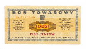 PEWEX 5 centesimi 1969 - Ea - cancellato