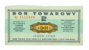 PEWEX 1 cent 1969 - El - cancellato