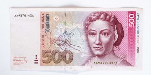 Germany, 500 marks 1.08.1991, series AA/S1