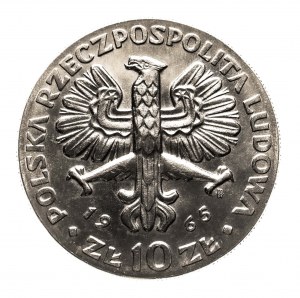 Poland, People's Republic of Poland (1944-1989), 10 gold 1965, Nike, Shield, nickel sample