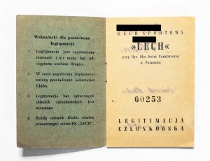 Legitymacja Członkowska KKS Lech Poznaň 1957