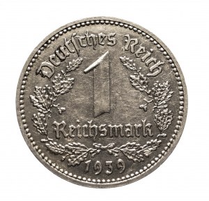 Niemcy, III Rzesza (1933-1945), 1 marka 1939 A, Berlin