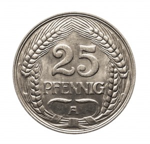 Německo, Německé císařství (1871-1918), 25 Pfennig 1910 A, Berlín