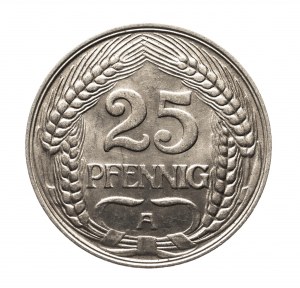 Germania, Impero tedesco (1871-1918), 25 Pfennig 1910 A, Berlino