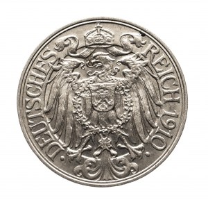 Německo, Německé císařství (1871-1918), 25 Pfennig 1910 A, Berlín
