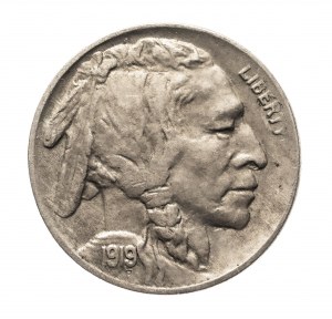Spojené státy americké (USA), 5 centů 1919, Philadelphia