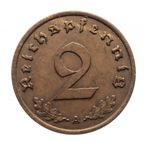 Allemagne, Troisième Reich (1933-1945), 2 Reichspfennig 1940 A, Berlin