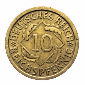 Niemcy, Republika Weimarska (1918-1933), 10 Reichspfennig 1928 A, Berlin