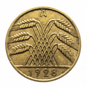 Germania, Repubblica di Weimar (1918-1933), 10 Reichspfennig 1928 A, Berlino