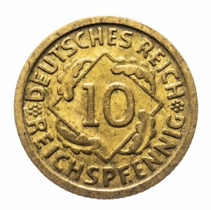 Allemagne, République de Weimar (1918-1933), 10 Reichspfennig 1929 D, Munich