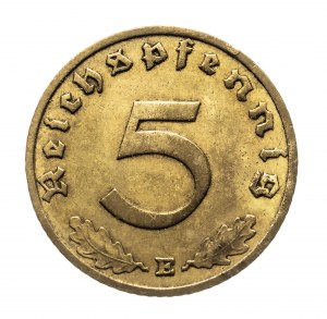Niemcy, III Rzesza (1933-1945), 5 Reichspfennig 1938 E, Muldenhütten