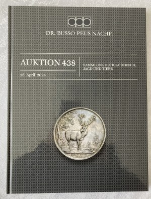 Catalogue de vente 438, Busso, collection de pièces de monnaie avec des motifs d'animaux et de chasse