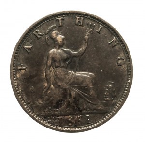 Wielka Brytania, Wiktoria (1837-1901), 1 farthing 1861 rok