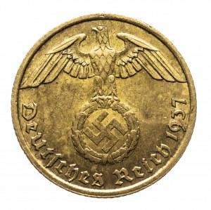 Nemecko, Tretia ríša (1933-1945), 10 Reichspfennig 1937 J, Hamburg