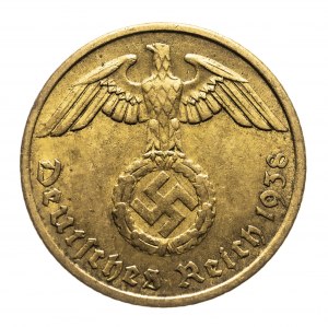 Nemecko, Tretia ríša (1933-1945), 10 Reichspfennig 1938 F, Stuttgart