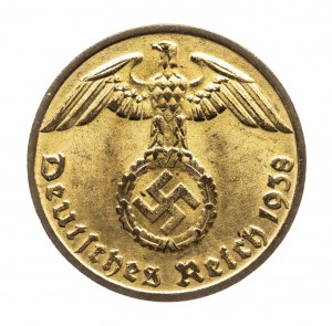 Germany, Third Reich (1933-1945), 1 Reichspfennig 1938 D, Munich