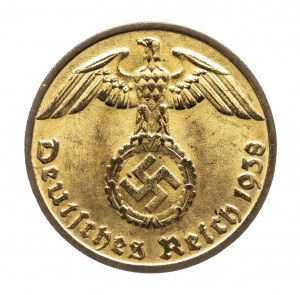 Germania, Terzo Reich (1933-1945), 1 Reichspfennig 1938 D, Monaco di Baviera