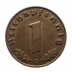 Deutschland, Drittes Reich (1933-1945), 1 Reichspfennig 1939 B, Wien