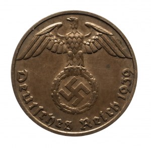 Niemcy, III Rzesza (1933-1945), 1 Reichspfennig 1939 B, Wiedeń