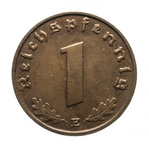 Nemecko, Tretia ríša (1933-1945), 1 Reichspfennig 1938 E, Muldenhütten