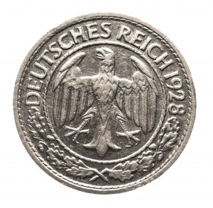 Niemcy, Republika Weimarska (1918-1933), 50 Reichspfennig 1928 D, Monachium
