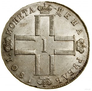 Rosja, Paweł I (1796-1801), rubel 1801 CM AN Petersburg.