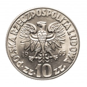 Polska, PRL (1944-1989), 10 złotych 1965, Mikołaj Kopernik, Warszawa.