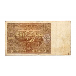 Polska, PRL (1944-1989), 1000 ZŁOTYCH 15.01.1946, seria D