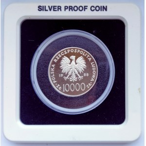Polska, PRL (1944-1989), 10000 złotych 1988, Jan Paweł II - X-lecie Pontyfikatu, Warszawa