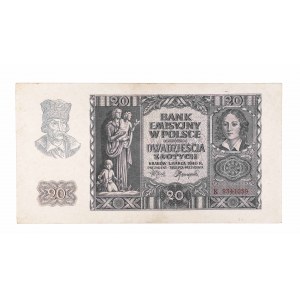 Polska, Generalna Gubernia (1940 - 1941), 20 złotych 1.03.1940, seria K.