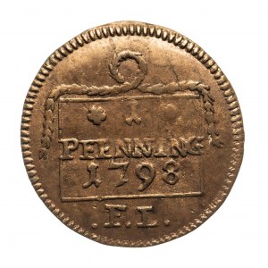 Niemcy, Rostock, 1 Pfennig 1798