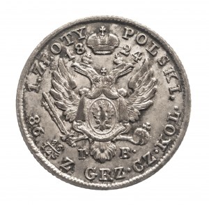 Królewstwo Polskie, Aleksander I (1801-1825), 1 złoty 1824 I.B., Warszaw rzadki rocznika