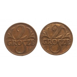 Polska, II Rzeczpospolita (1918-1939), zestaw 2 grosze 1936, 1937 Warszawa