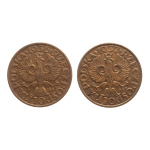 Polska, II Rzeczpospolita (1918-1939), zestaw 2 grosze 1936, 1937 Warszawa
