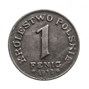 Królestwo Polskie, 1 fenig 1918, Stuttgart